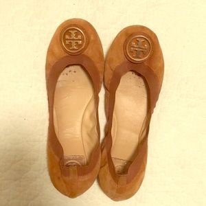 Tory Burch suede brown Caroline flat